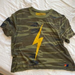 camo lightning blot tee
